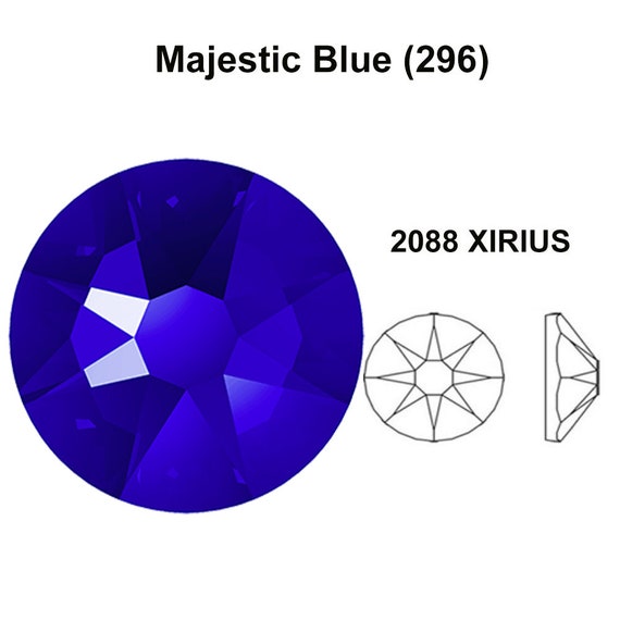 Majestic Blue (296) Swarovski 2088 XIRIUS 12ss Crystal Flatback No