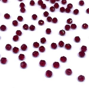 Siam (208) dark red Genuine Swarovski 5000 Round Crystal Beads jewelry making * All Sizes * No Tariffs to US