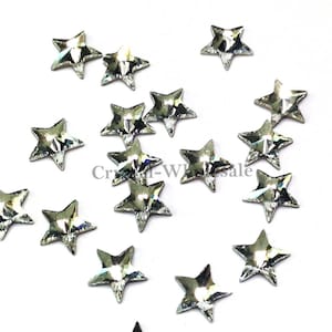 12 pcs Swarovski 2816 Rivoli Star Flatbacks No-Hotfix 5mm nail art rhinestones clear CRYSTAL (001) *Free Shipping to US