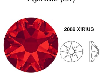 Light Siam (227) Swarovski 2088 XIRIUS 16ss Crystal Flatback No-Hotfix Rhinestones Nail Art red 4mm ss16 ** No Tariffs to US