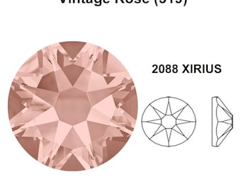 Vintage Rose (319) Swarovski 2088 XIRIUS 34ss Crystal Flatbacks No