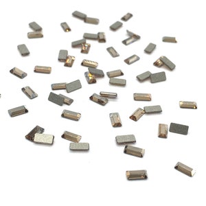 24 pcs - Swarovski 2510 Baguette Shaped Flatbacks No-Hotfix 3.7x1.9mm tiny nail art rhinestones Crystal Golden Shadow (001 GSHA)