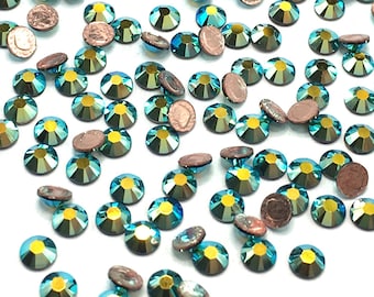 Jet ab (280 ab) Swarovski 2078 XIRIUS / 2038 XILION Crystal Flatbacks HOTFIX Iron-on Rhinestones coating color effect * Pick Size & Quantity