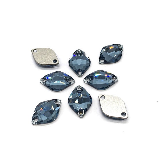 Denim Blue (266) Swarovski 3211 Lemon Shaped 14x9mm Crystal