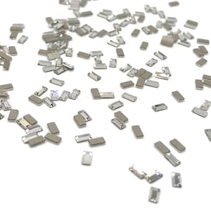 24 pcs - Swarovski 2510 Baguette Shaped Flatbacks No-Hotfix 3.7x1.9mm tiny nail art rhinestones clear CRYSTAL (001) * No Tariffs to US