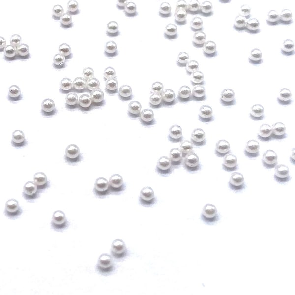 Crystal White (001 650) Genuine Swarovski 5809 1.5mm Very Tiny Pearls Round No Hole Beads nail art jewelry making * Free Shipping to US