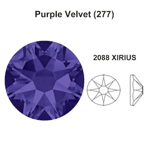 Purple Velvet (277) Swarovski 2088 XIRUS 30ss Crystal Flatback No-Hotfix Rhinestones Nail Art 6.4mm ss30 ** No Tariffs to US