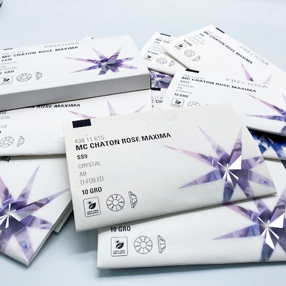 144 Pieces Crystal Neon Violet Preciosa MC Chaton Rose MAXIMA