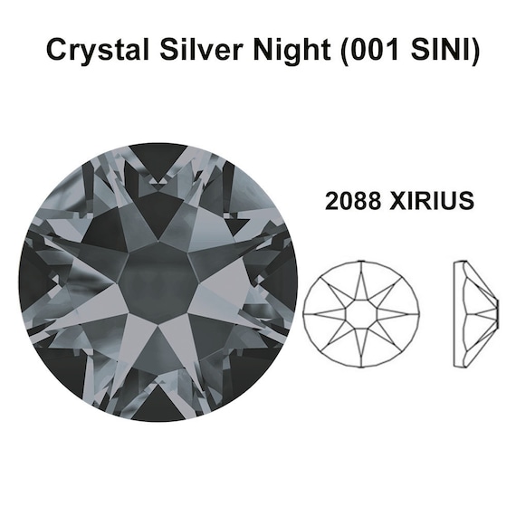 Swarovski Rhinestones Non Hotfix Crystal Silver Night