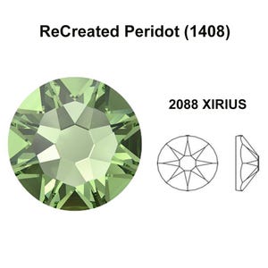 ReCreated Peridot (1408) Swarovski 2088 XIRIUS 20ss Crystal Flatbacks No-Hotfix Rhinestones Nail Art 4.7mm ss20 green ** No Tariffs to US