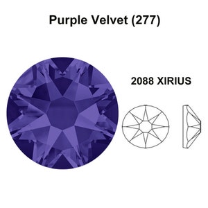 Purple Velvet (277) Swarovski 2088 XIRIUS 20ss Crystal Flatbacks No-Hotfix Rhinestones Nail Art 4.7mm ss20 violet ** No Tariffs to US