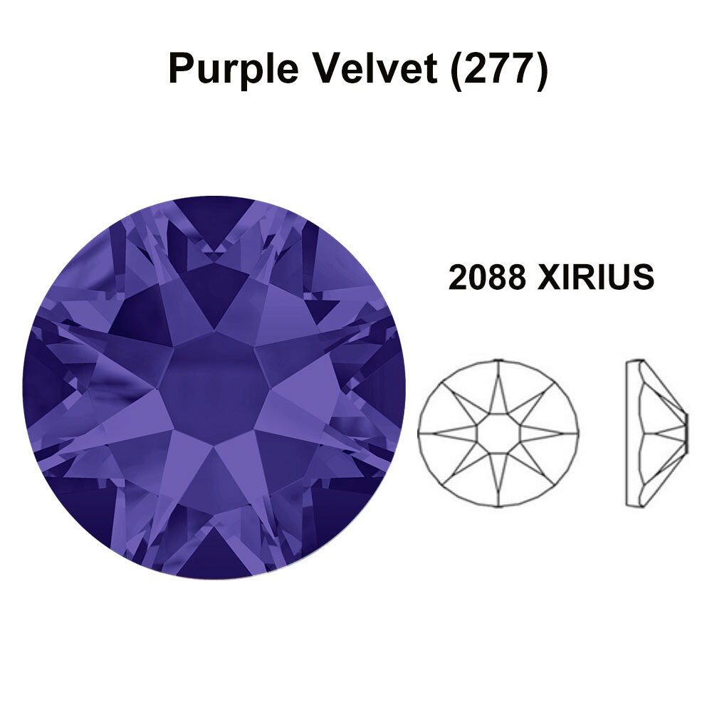 Purple Velvet (277) Swarovski 2088 XIRIUS 20ss Crystal Flatbacks
