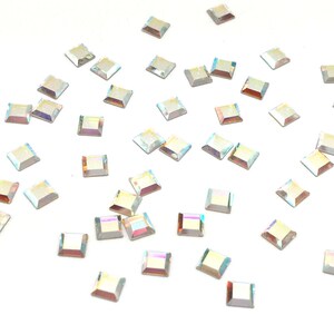 24 pcs Swarovski 2402 Base Flatbacks No-Hotfix 4mm nail art rhinestones CRYSTAL AB  (001 AB) *No Tariffs