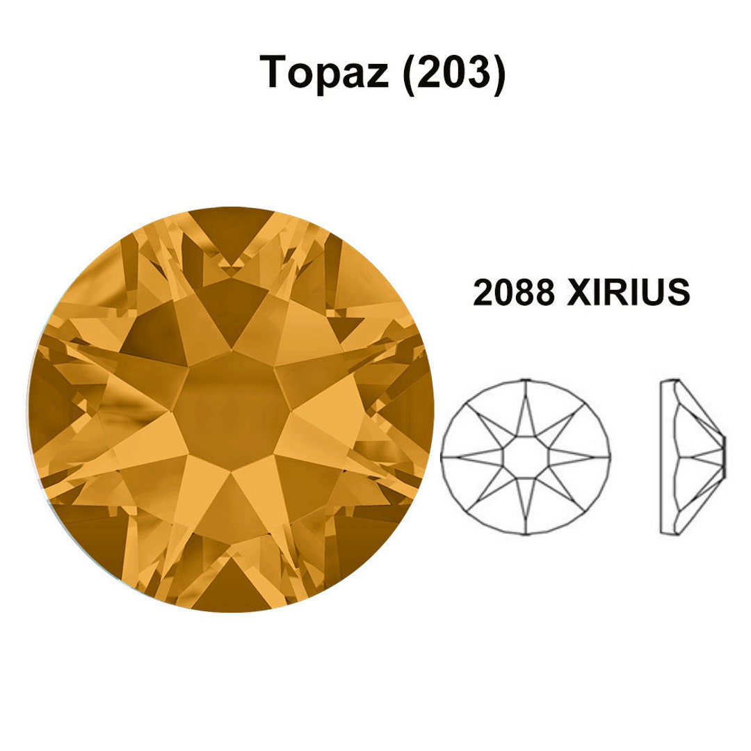 Topaz (203) Swarovski 2088 XIRIUS 30ss Crystal Flatbacks No-hotfix