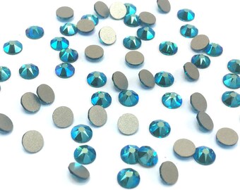 Blue Zircon Shimmer (229 SHIM) Swarovski 2058 Crystal Flatbacks No