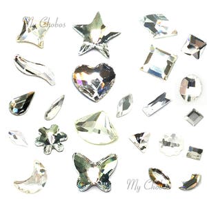 10 pcs Swarovski assorted random (No Repeat) Special Mixed Shapes No Hotfix nail art rhinestones clear CRYSTAL (001) *No Tariffs to US