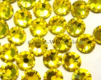 18 pcs Citrine (249) Swarovski 2088 XIRIUS 34ss Crystal Flatback No-Hotfix Rhinestones Nail Art 7mm ss34 ** Free Shipping to US