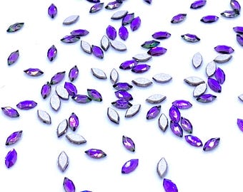 720 pcs - Crystal Heliotrope (001 HEL) Swarovski 2200 Navette Flatbacks No-Hotfix 4x2mm nail art Wholesale Factory Pack * No Tariffs to US