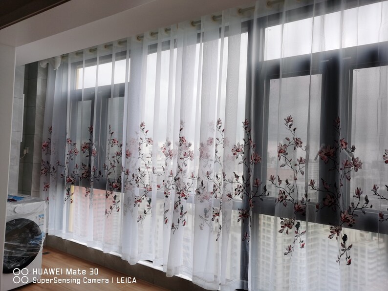 A Pair of Custom Sheer Curtains Made to Order up to Etsy