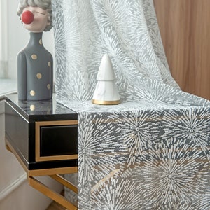 Japanese Style Linen Pattern Semi Sheer Curtain, Custom Sheer Voile Tulle,  Wedding Curtain, Grand Sheer Curtain, Balcony Curtain 