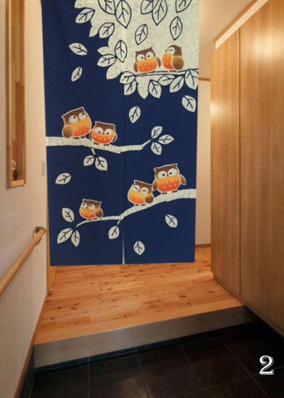 Window Curtain Cafe Curtain Door Panel Japanese Style Feng Etsy