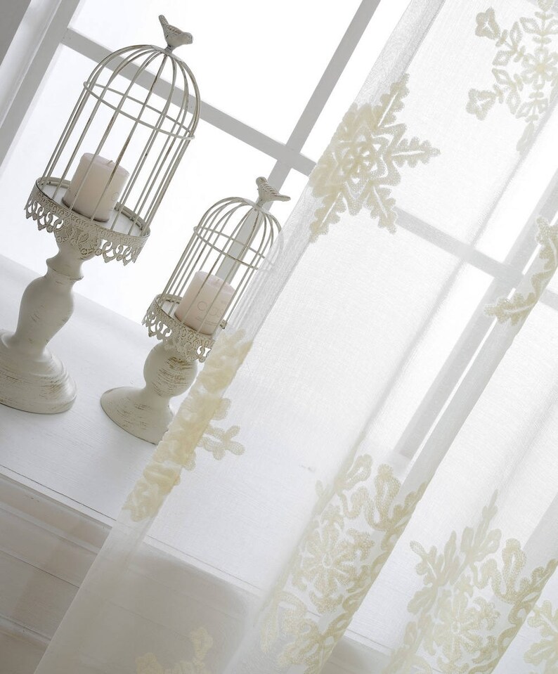 A Pair of White Sheer Curtains Made to Order Upto 104l. Etsy