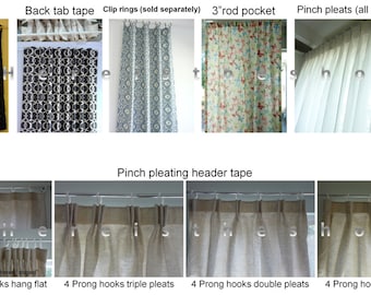 Add-Ons Listing - Add Matching Pillow Cover, Valance Cafe Curtain To Curtain Order Or Add Grommets, Header Tapes, Tabs, Pleats or Trims