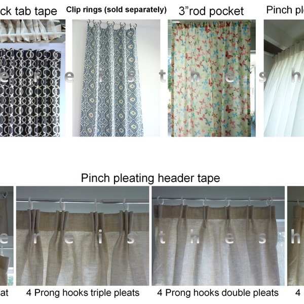 Add-Ons Listing - Add Matching Pillow Cover, Valance Cafe Curtain To Curtain Order Or Add Grommets, Header Tapes, Tabs, Pleats or Trims