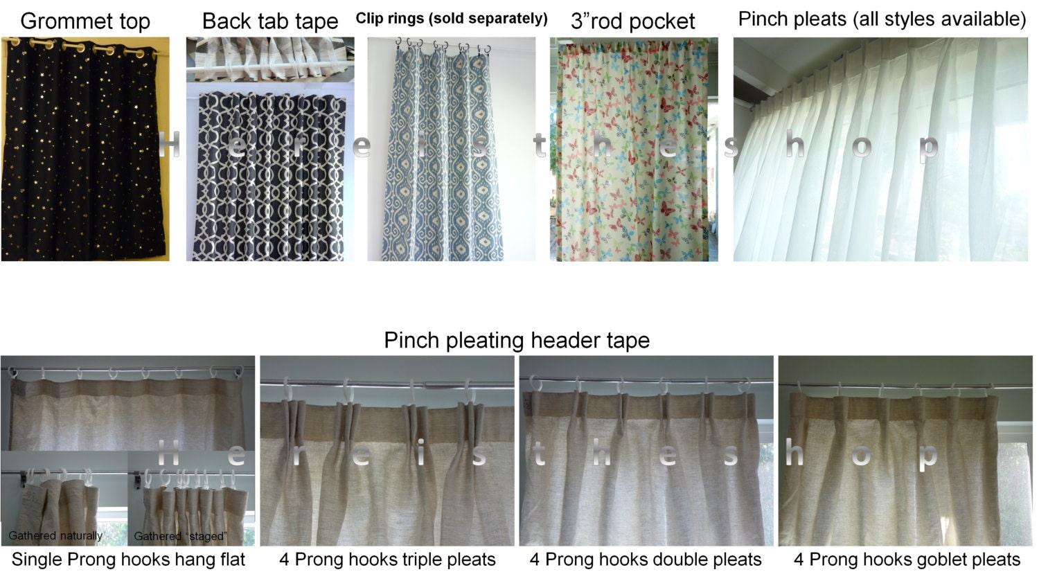 6 Pencil Pleat Curtain Tape/WOVEN Pocket Header Tape for Heavy  Curtains/5mts