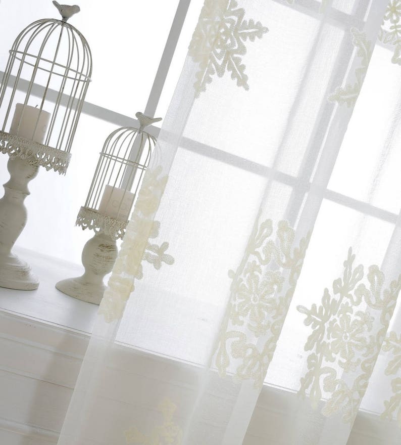 A Pair of White Sheer Curtains Made to Order Upto 104l. Etsy