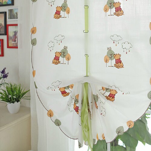 Winnie the Pooh Tie up Curtains for Kid's Room Baby Etsy