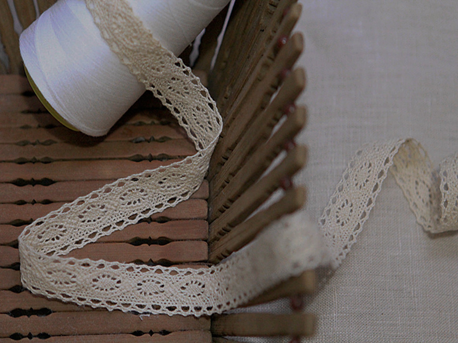 Crochet Cotton Lace Trim Unbleached Natural Cotton Lace 2cm Etsy