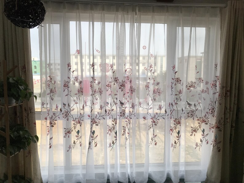 A Pair of Custom Sheer Curtains Made to Order up to Etsy
