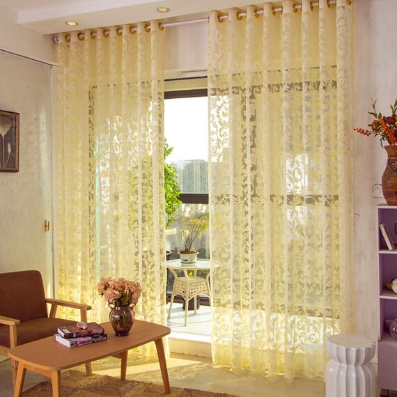 Yellow voile panels deals