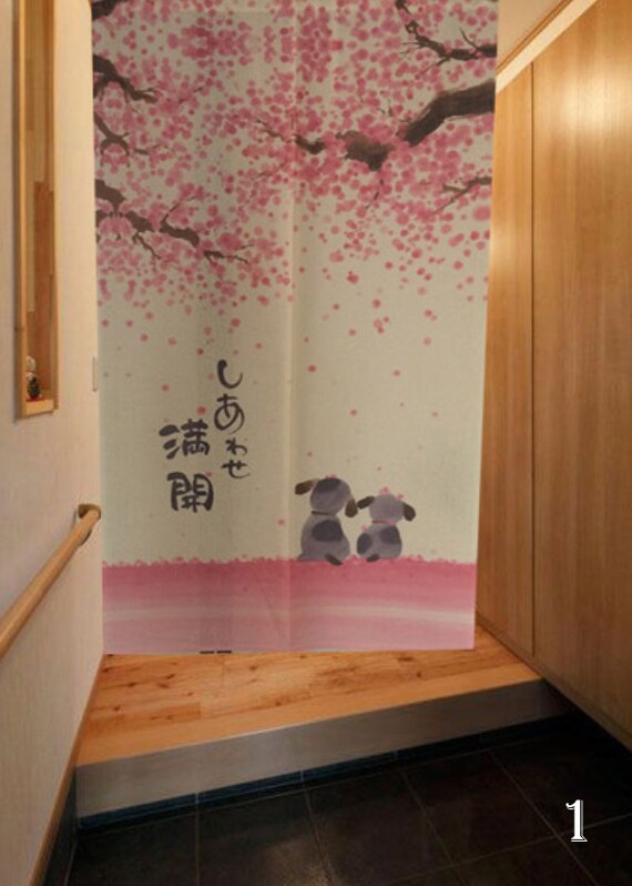 Window Curtain Cafe Curtain Door Panel Japanese Style Feng Etsy