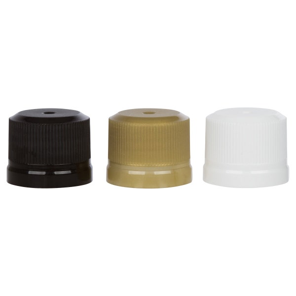 Tamper evident bottle caps mini liquor bottle caps 50 new Black, White, or Gold 18 Kerr 50ml