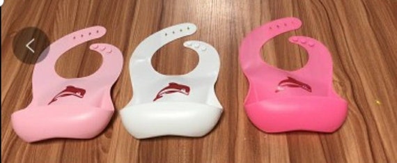 FemSupport Baby Toddler adjustable Silicone Bibs trio with crumb catcher