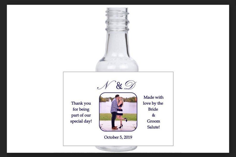 12 Customized Wedding Favor Gifts Mini Liquor Bottles Caps - Etsy