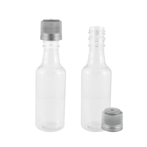 12 Mini Botellas de Licor pequeñas 50ml mini botella de plástico vacía mini  botella de alcohol inyecciones Tapas negro, dorado, blanco -  México