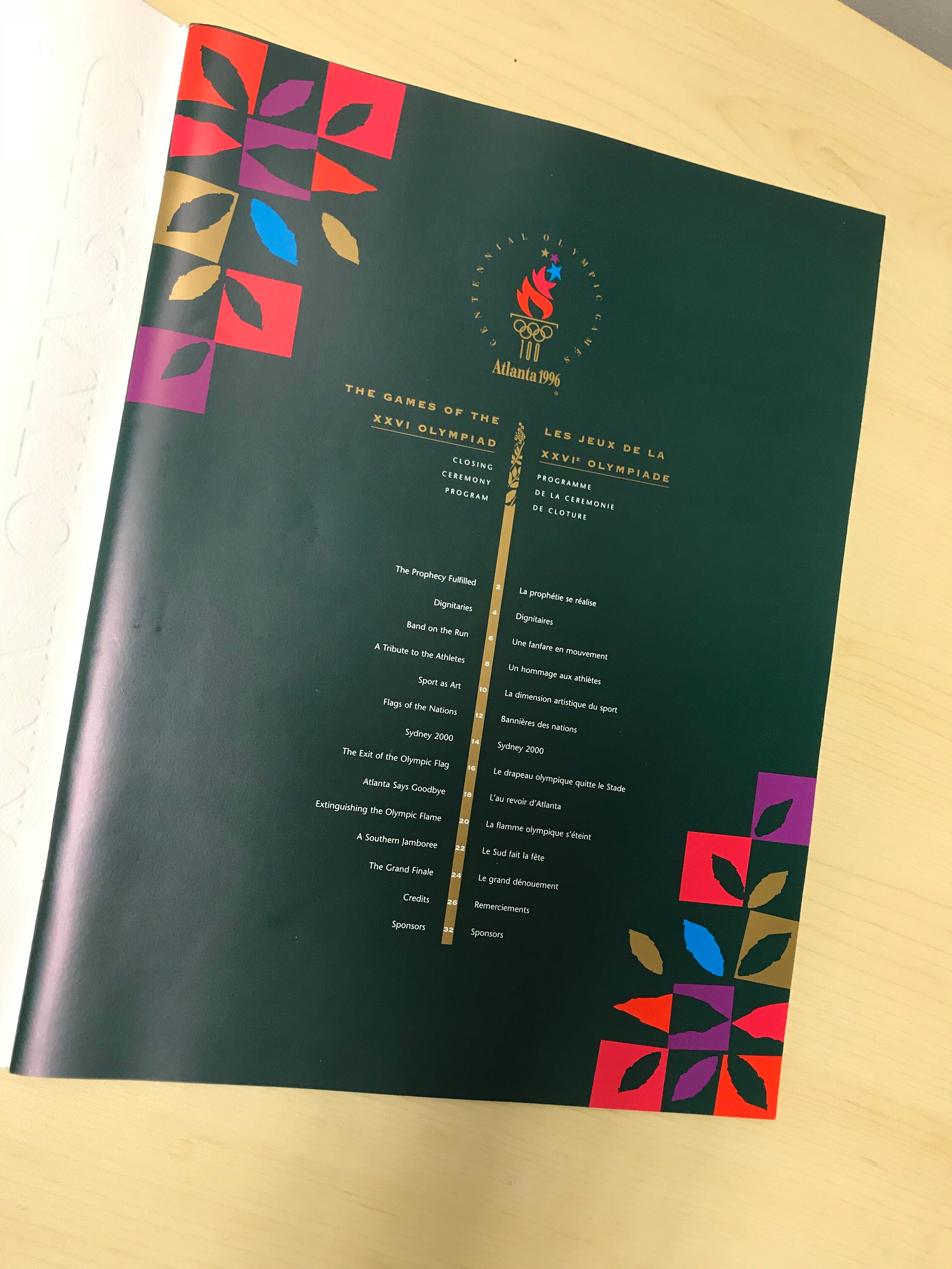 1996 アトランタオリンピック 記念冊子 カタログ プログラム 1996 アトランタオリンピック 記念冊子 カタログ プログラム