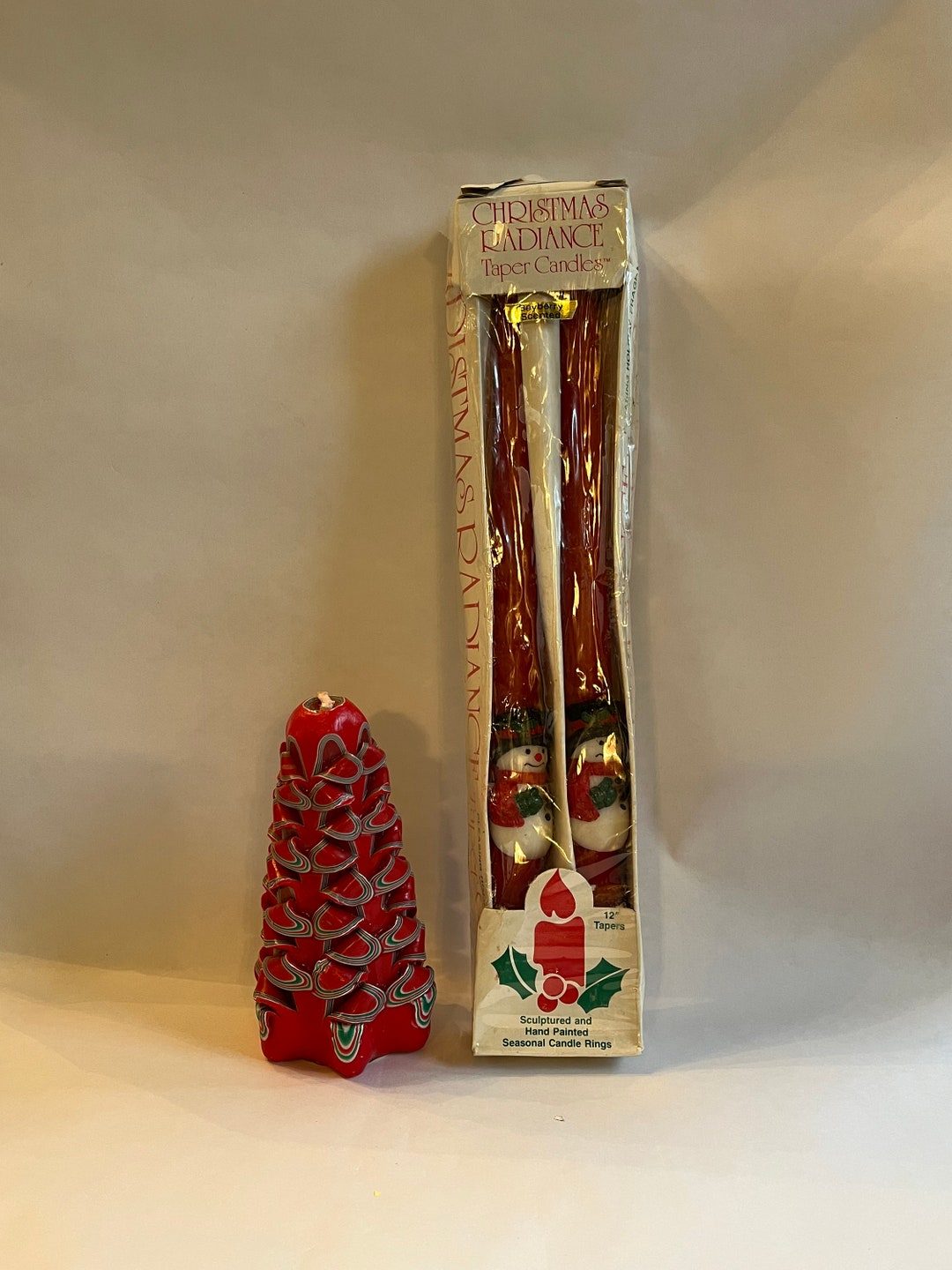 Lot of Jasco Christmas Candles, Pair of Snowman Christmas Radiance 12