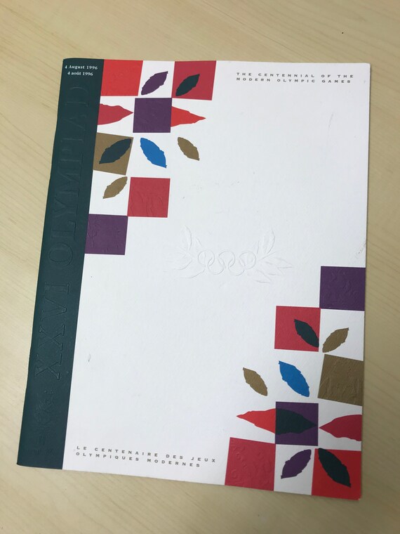 1996 アトランタオリンピック 記念冊子 カタログ プログラム 1996年アトランタオリンピック閉会式プログラム、第26回