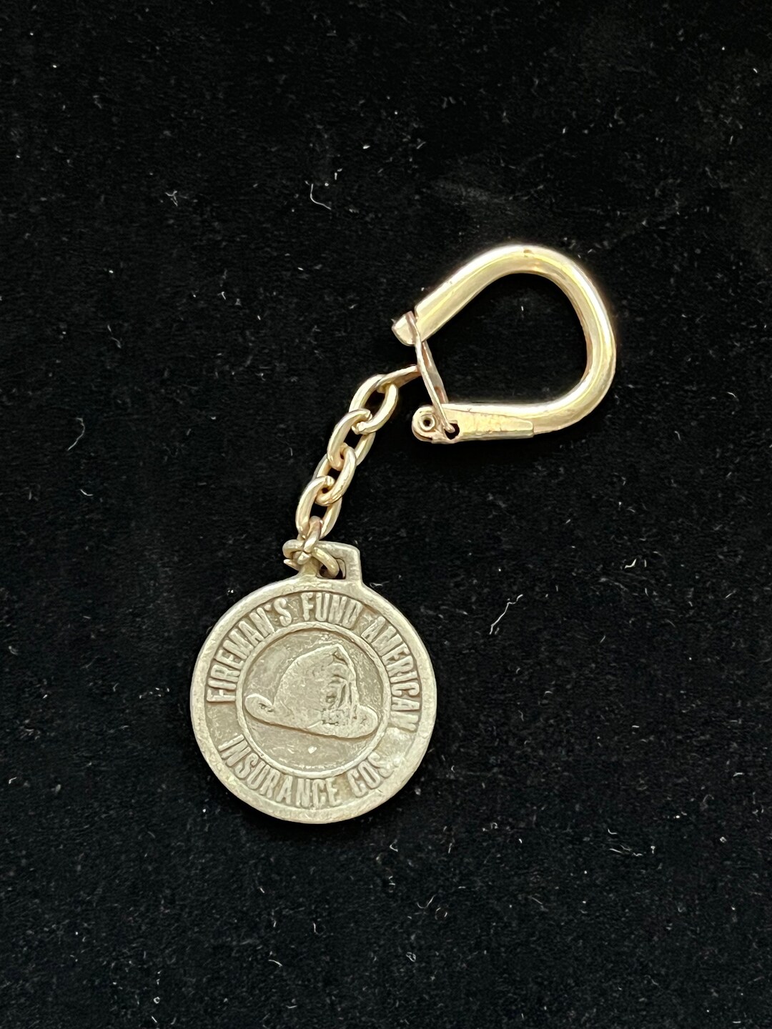 Fireman's Fund American Insurance Cos. Keychain, Keyfob, Vintage ...
