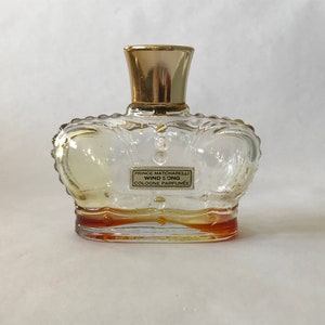 Wind Song by Prince Matchabelli Splash Cologne Parfumee Empty Bottle, 2 fl. oz., Crown Bottle, Collectible Matchabelli, Collectible Bottle