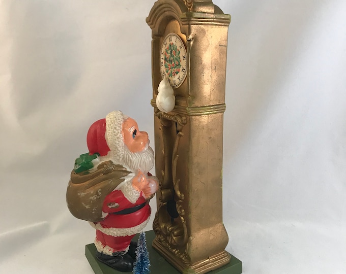 Florabelle Plastic Blow Mold Santa Gazing At Time On Etsy
