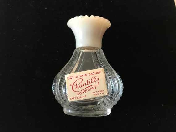 Chantilly Liquid Skin Sachet Bottle by 1980s Chantilly Perfume Bottle by Dana
