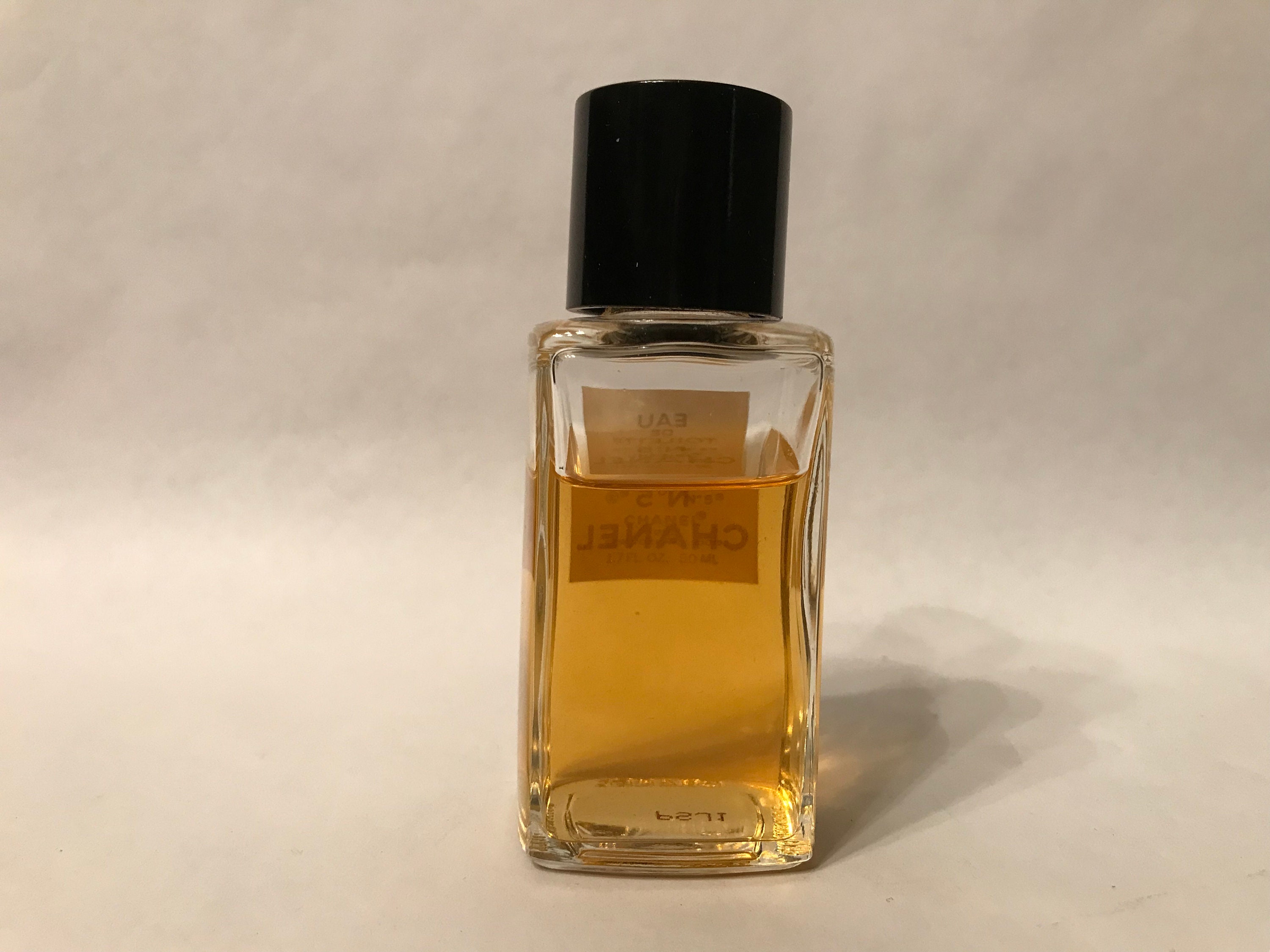 Chanel No 5 Eau De Toilette, 3/4 Full Bottle Collectible Chanel
