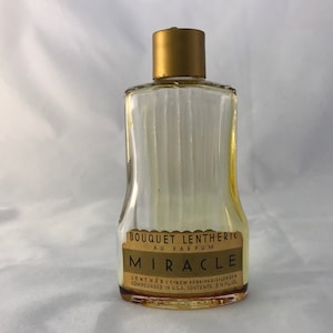 Miracle Splash Au Parfum by Lentheric, Bouquet Lentheric Collection, 1940s Art Deco Style Bottle, Collectible Vintage Perfume Bottle