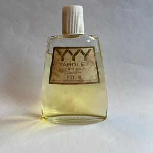 YYY Yardley Original Cologne, 4.12 fl. oz. Splash by Yardley of London, Discontinued Fragrance, Collectible Fragrance, Free Shipping
