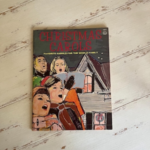 1942 Christmas Carols Favority Carols For the Whole Family by Karl Schulte, Illustrated by F. D. Lohman, Vintage Book of Christmas Carols